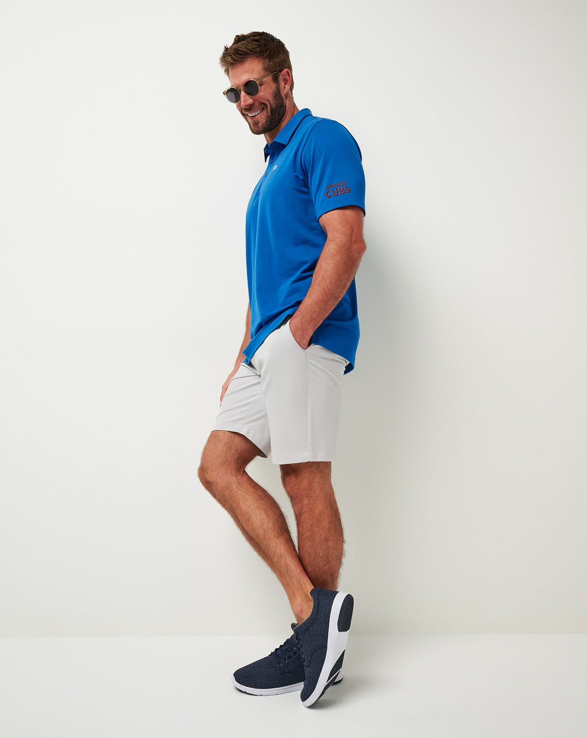 Chicago Cubs Club Rules Polo Classic Blue | Travis Mathew
