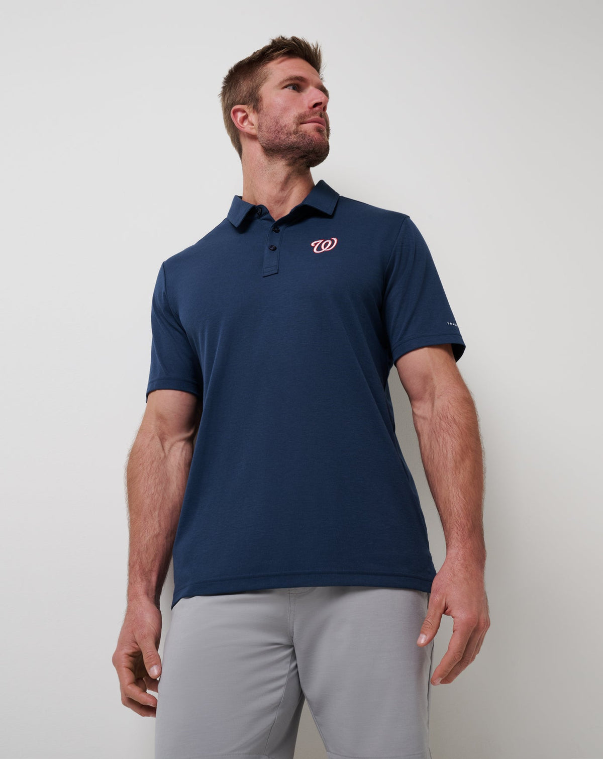 Washington Nationals Playoff Pitch Polo Navy | Travis Mathew