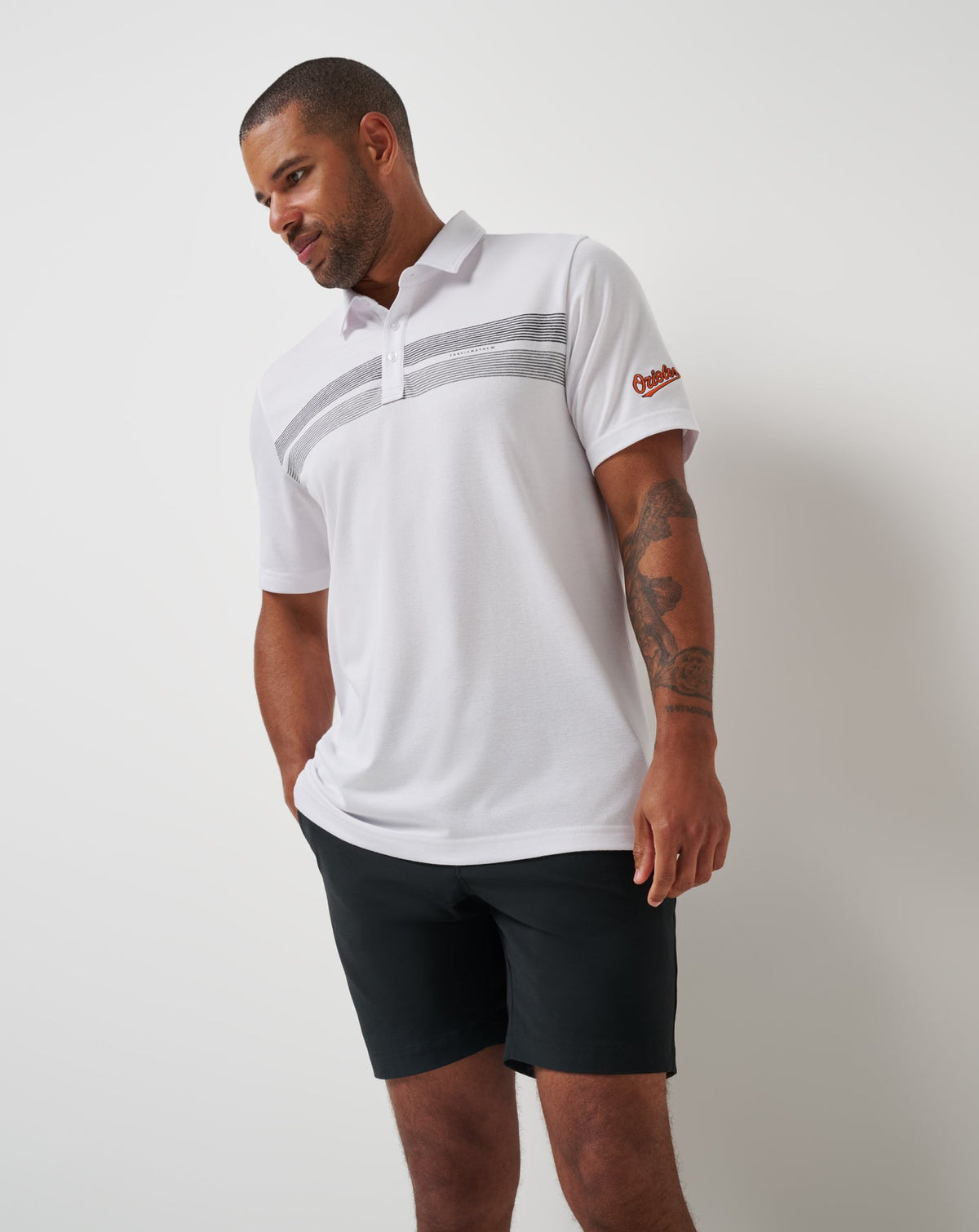 Baltimore Orioles Top Recruit Polo White | Travis Mathew