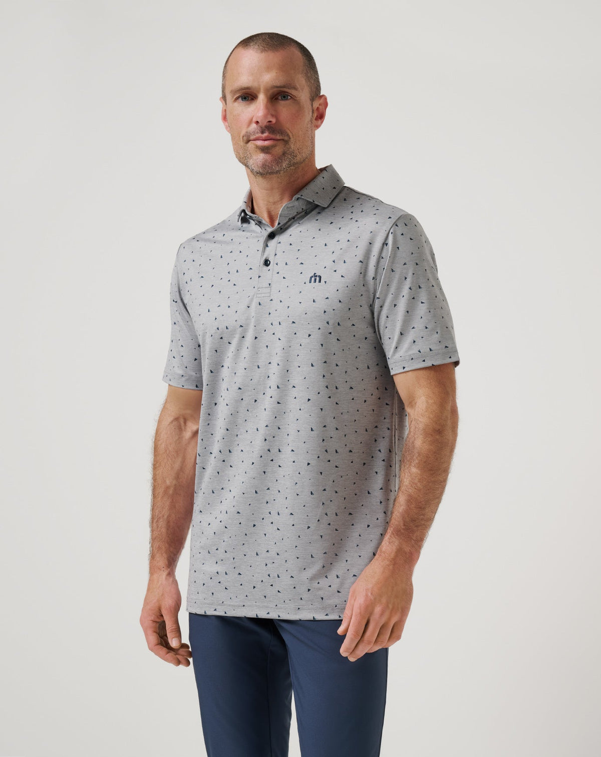 Coffee House Polo Heather Medium Grey | Travis Mathew