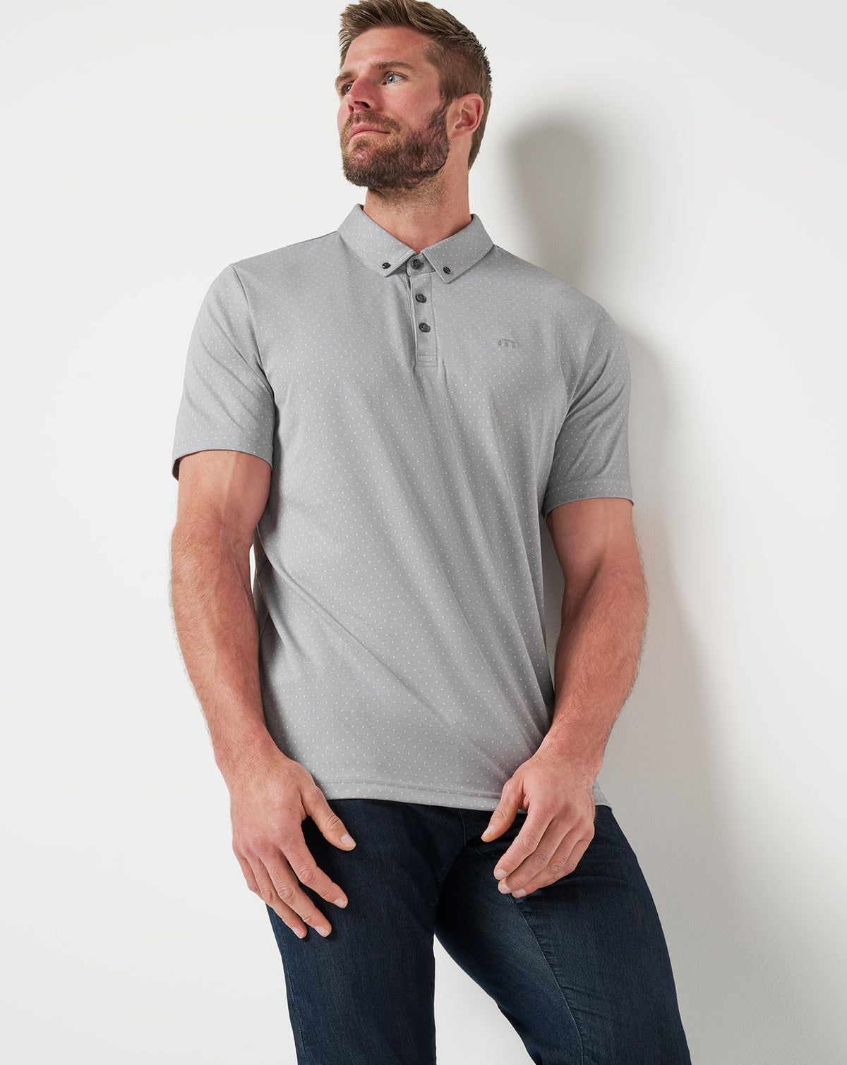 Handsome Town 3.0 Polo Heather Light Grey | Travis Mathew