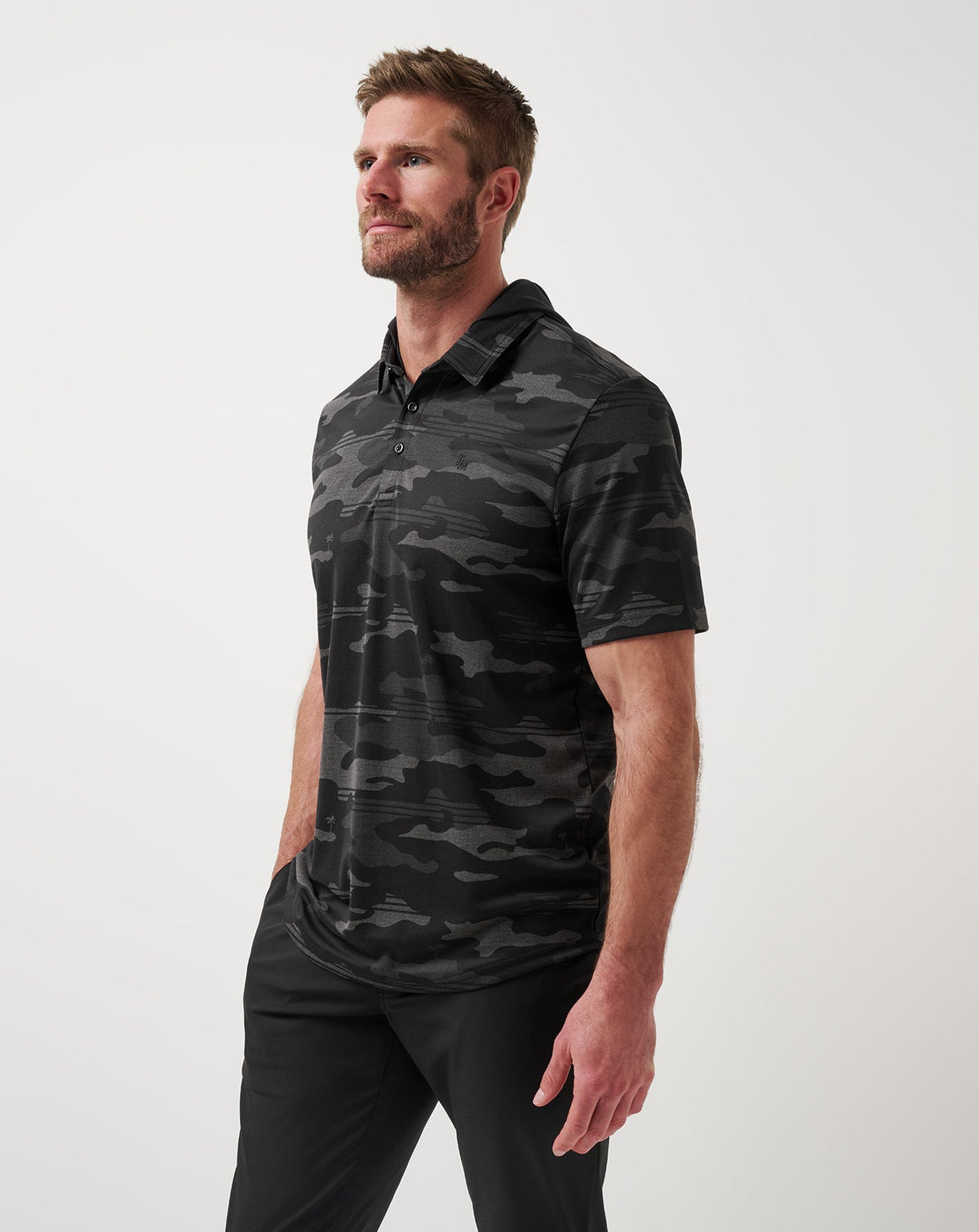 Showdown Stealth Polo Black | Travis Mathew