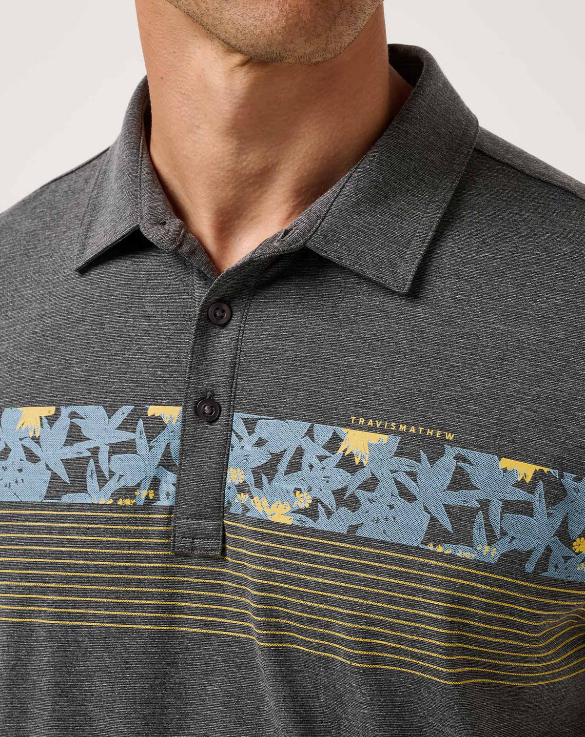 Midnight Train Polo Heather Black | Travis Mathew