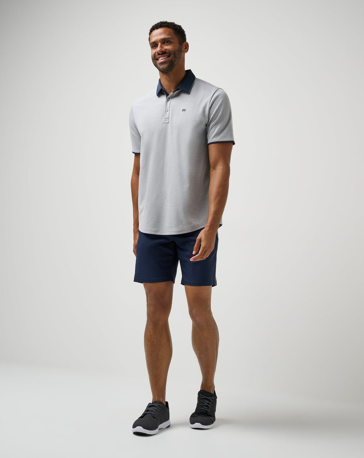 Home Game Polo Heather Light Grey | Travis Mathew
