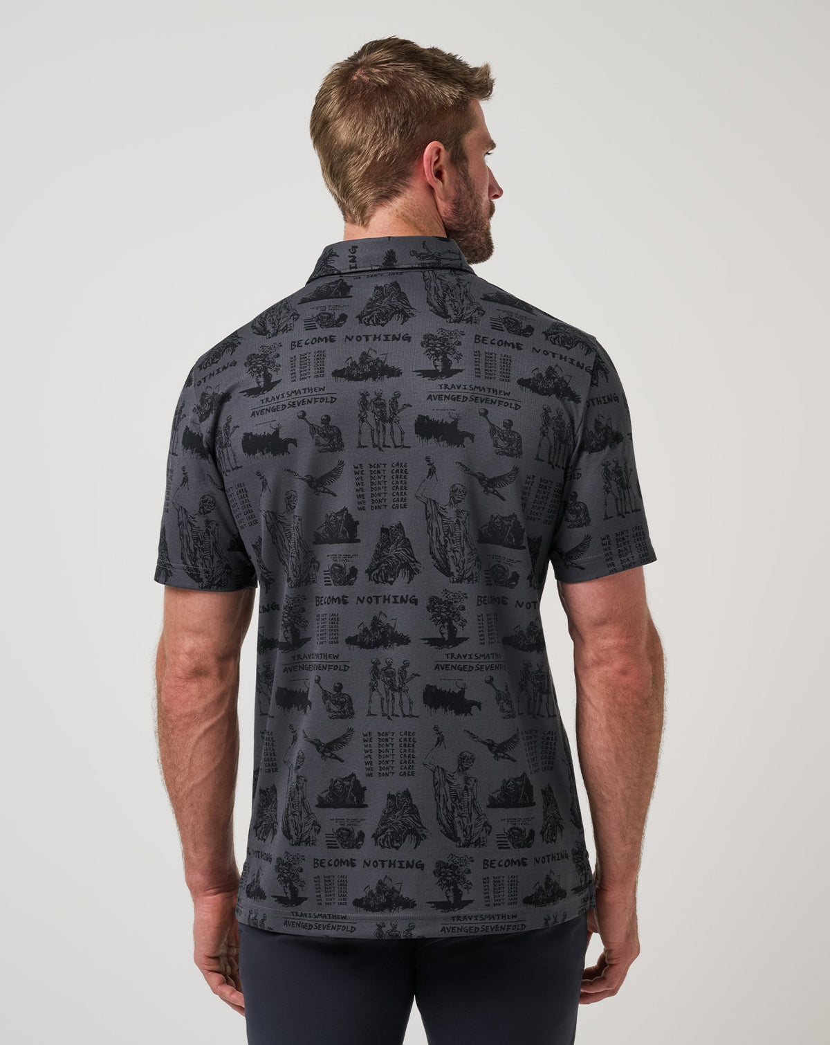 Sound Check Polo Grey/Black | Travis Mathew