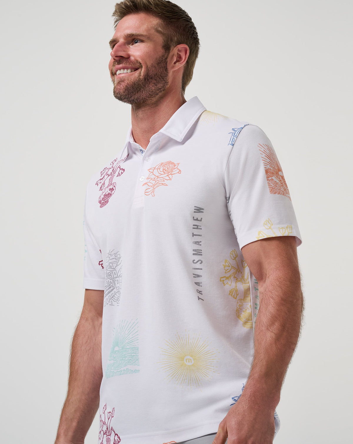 Passport Polo White | Travis Mathew