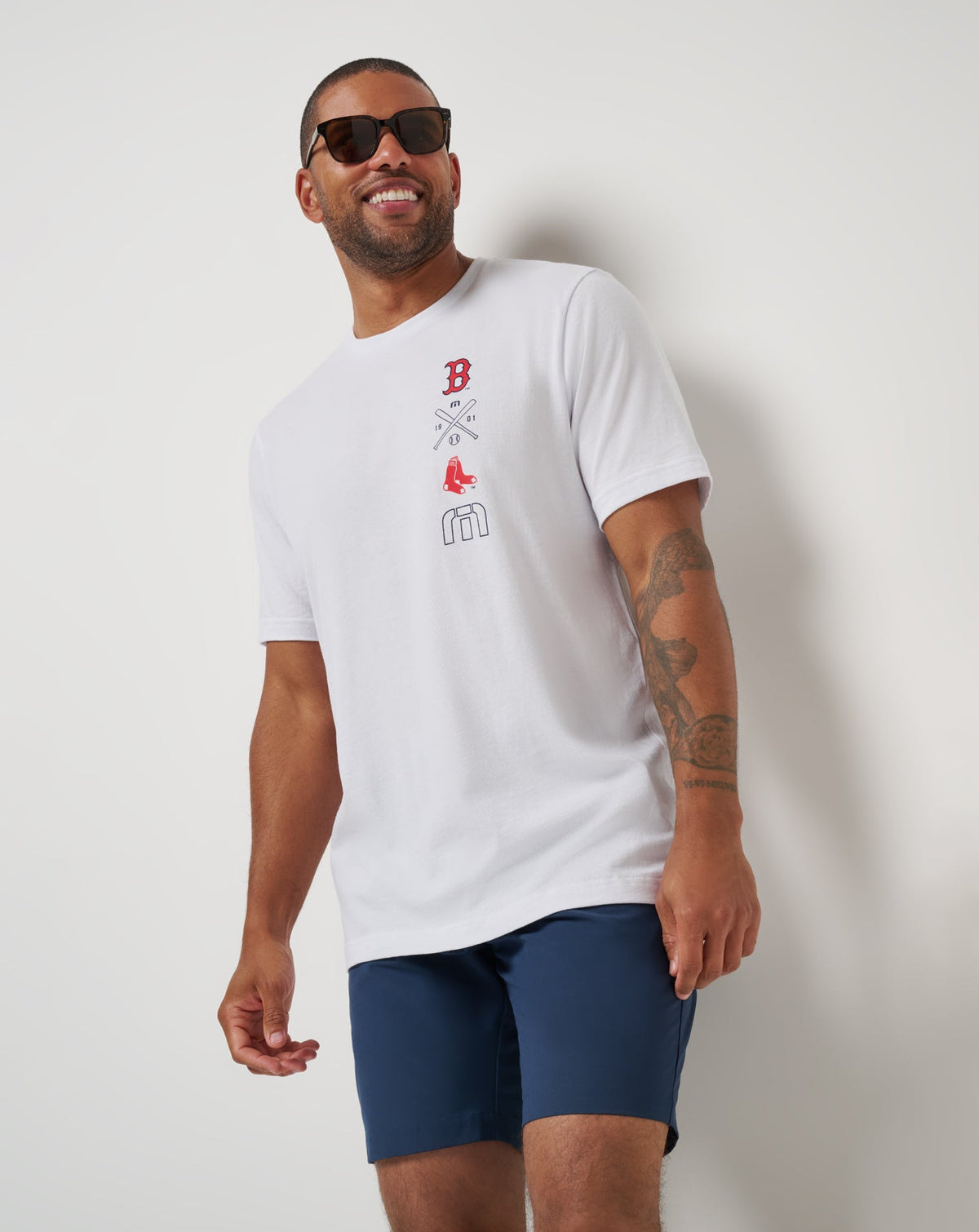 Boston Red Sox Sunset Slam 2.0 Tee White | Travis Mathew