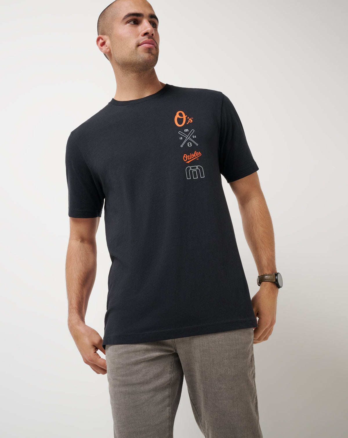 Baltimore Orioles Sunset Slam 2.0 Tee Black | Travis Mathew