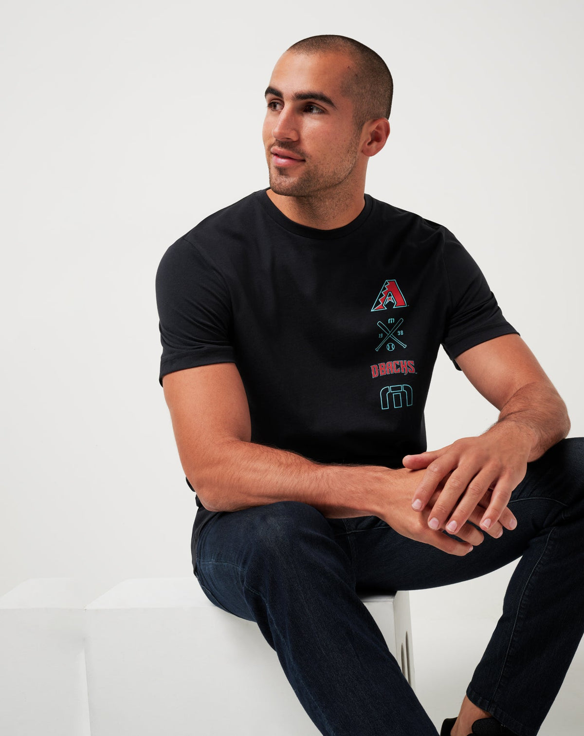 Arizona Diamondbacks Sunset Slam Tee Black | Travis Mathew