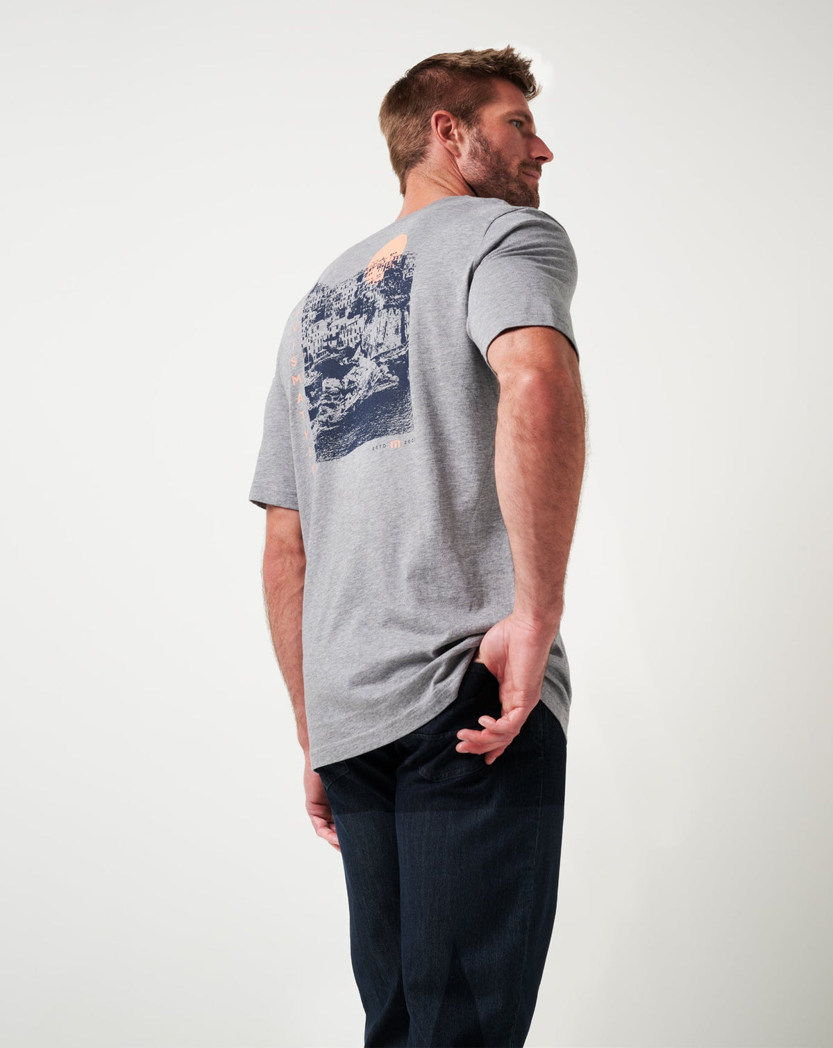 Maiden Voyage Tee Heather Medium Grey | Travis Mathew