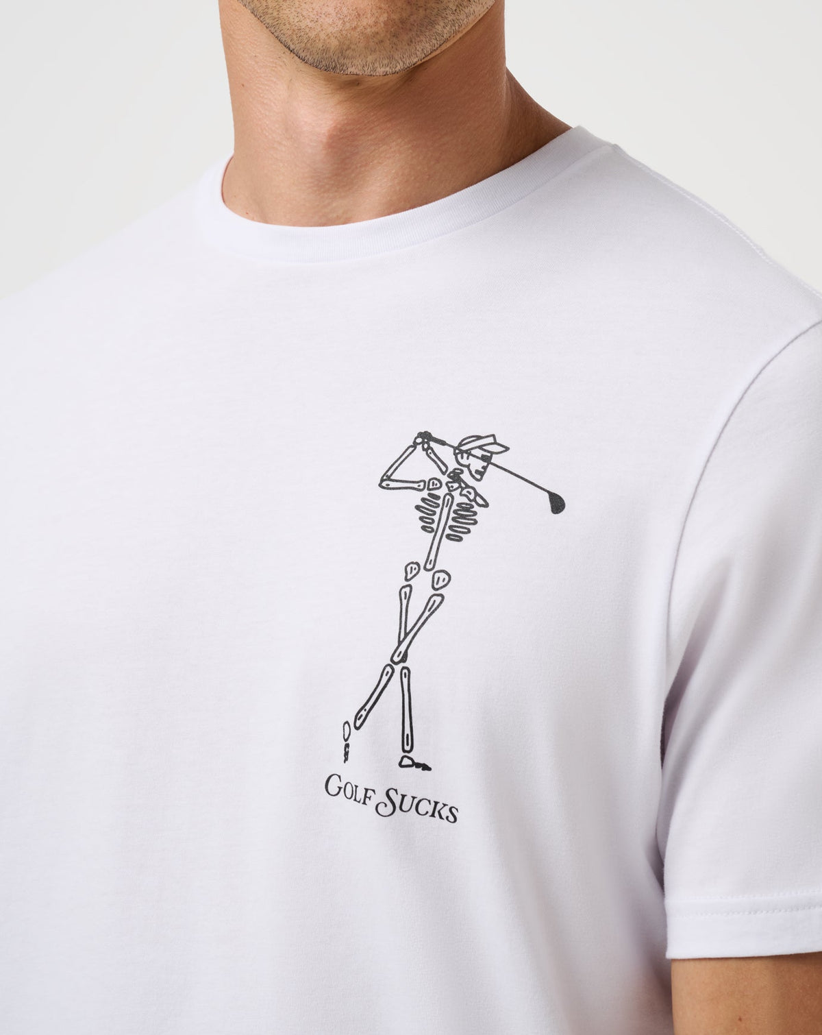 Golf Sucks Tee White | Travis Mathew