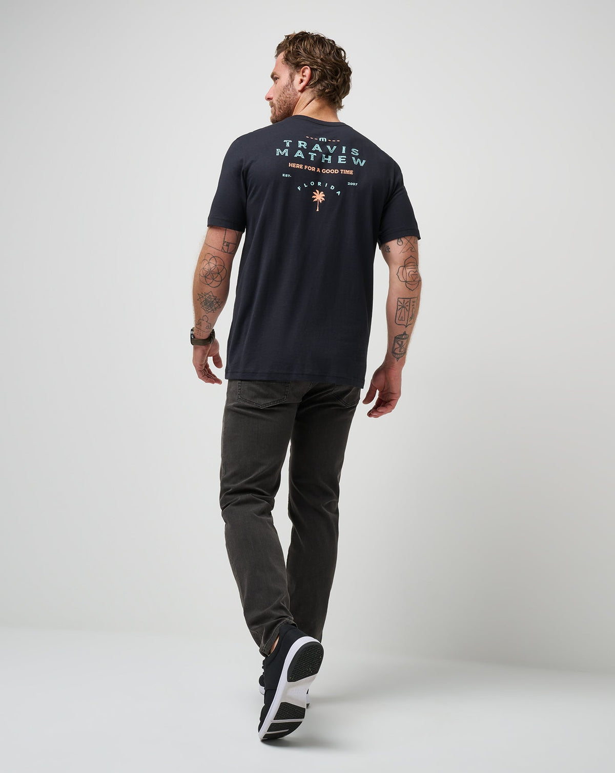 Nautical Nines Tee Black | Travis Mathew
