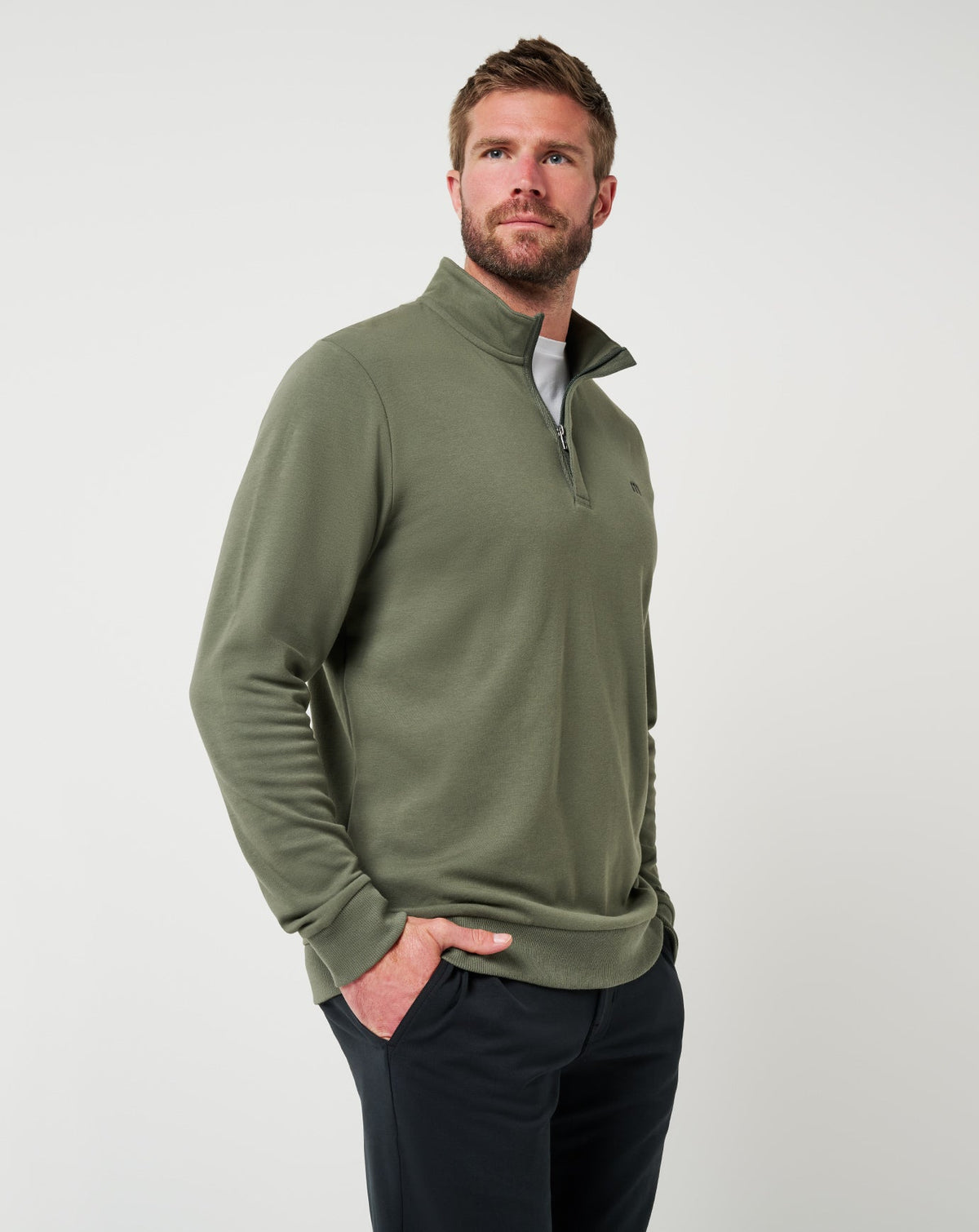Cloud Quarter Zip 2.0 Dark Olive | Travis Mathew