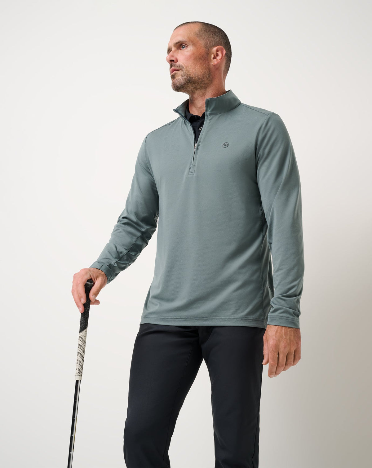Heater Pro Quarter Zip Balsam Green | Travis Mathew