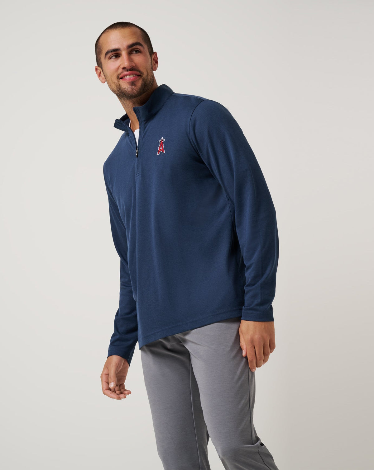 Los Angeles Angels Time To Tailgate Quarter Zip Navy | Travis Mathew