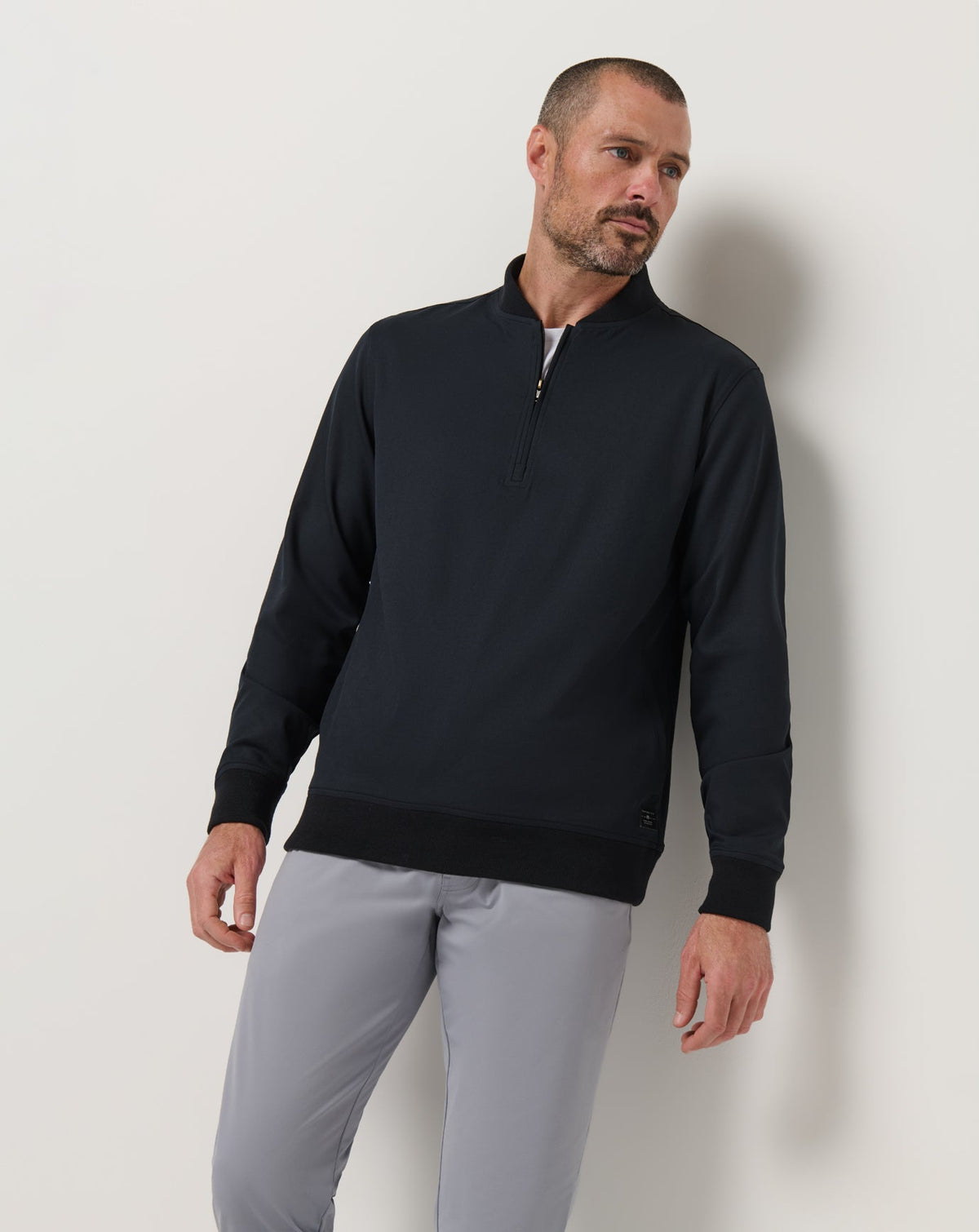 Highway Men Quarter Zip Black | Travis Mathew