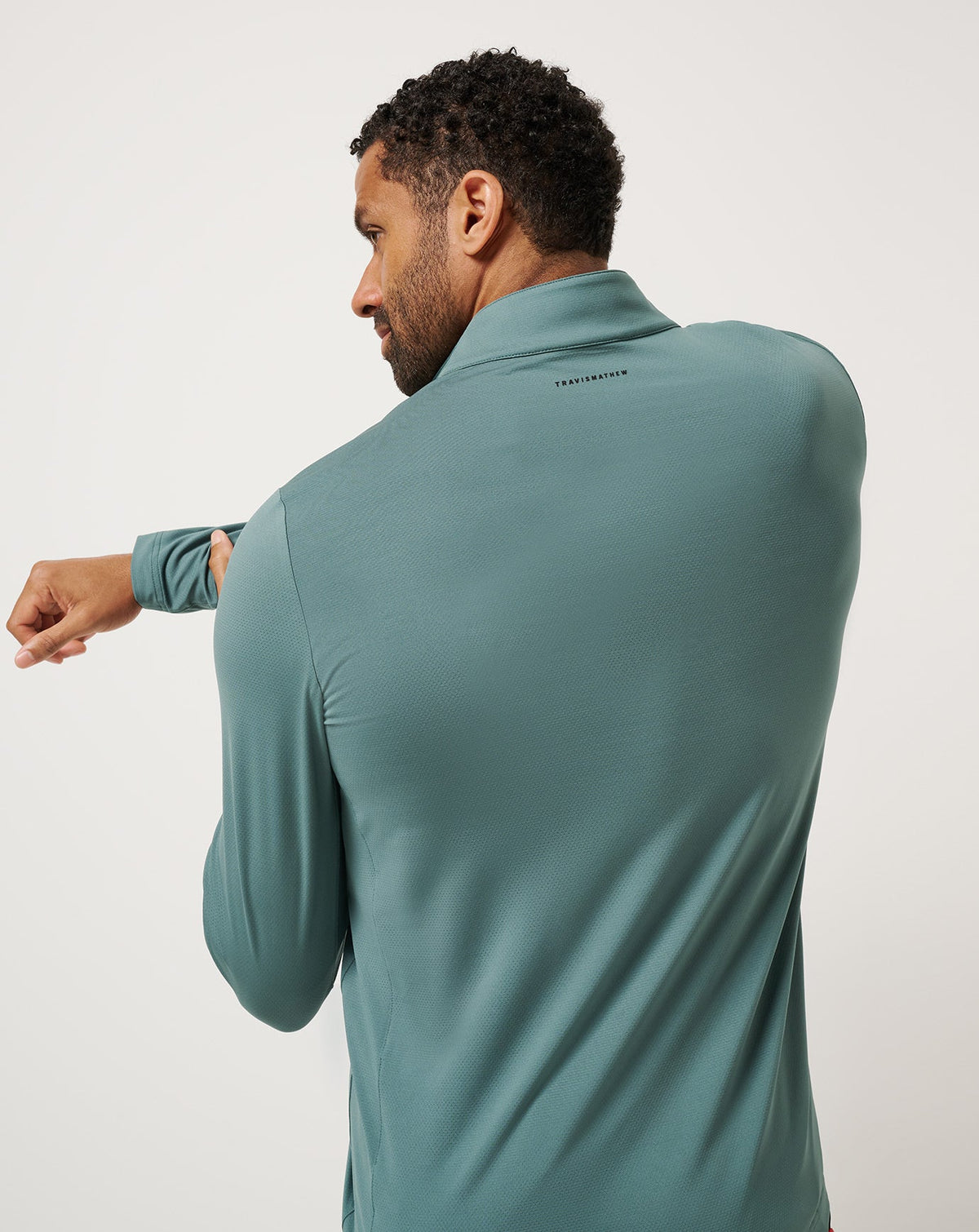 Heater Pro Quarter Zip Silver Pine | Travis Mathew