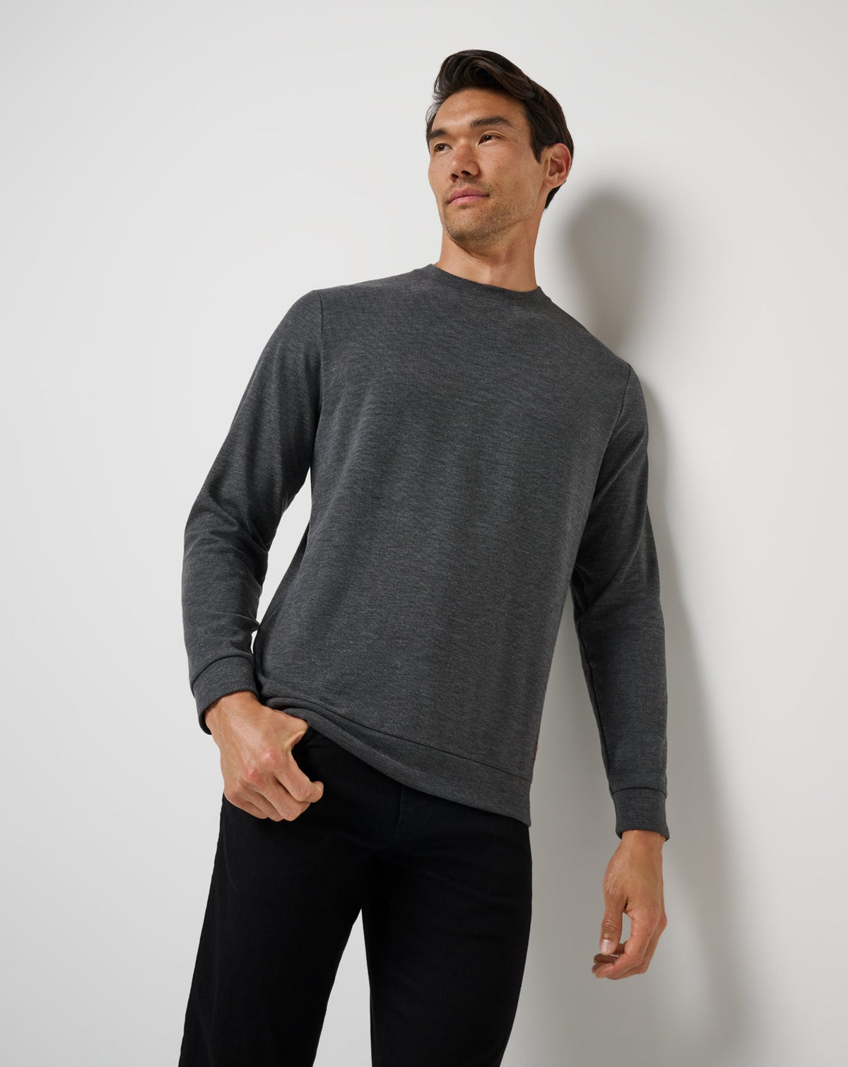 Cloud Sweater Heather Black | Travis Mathew