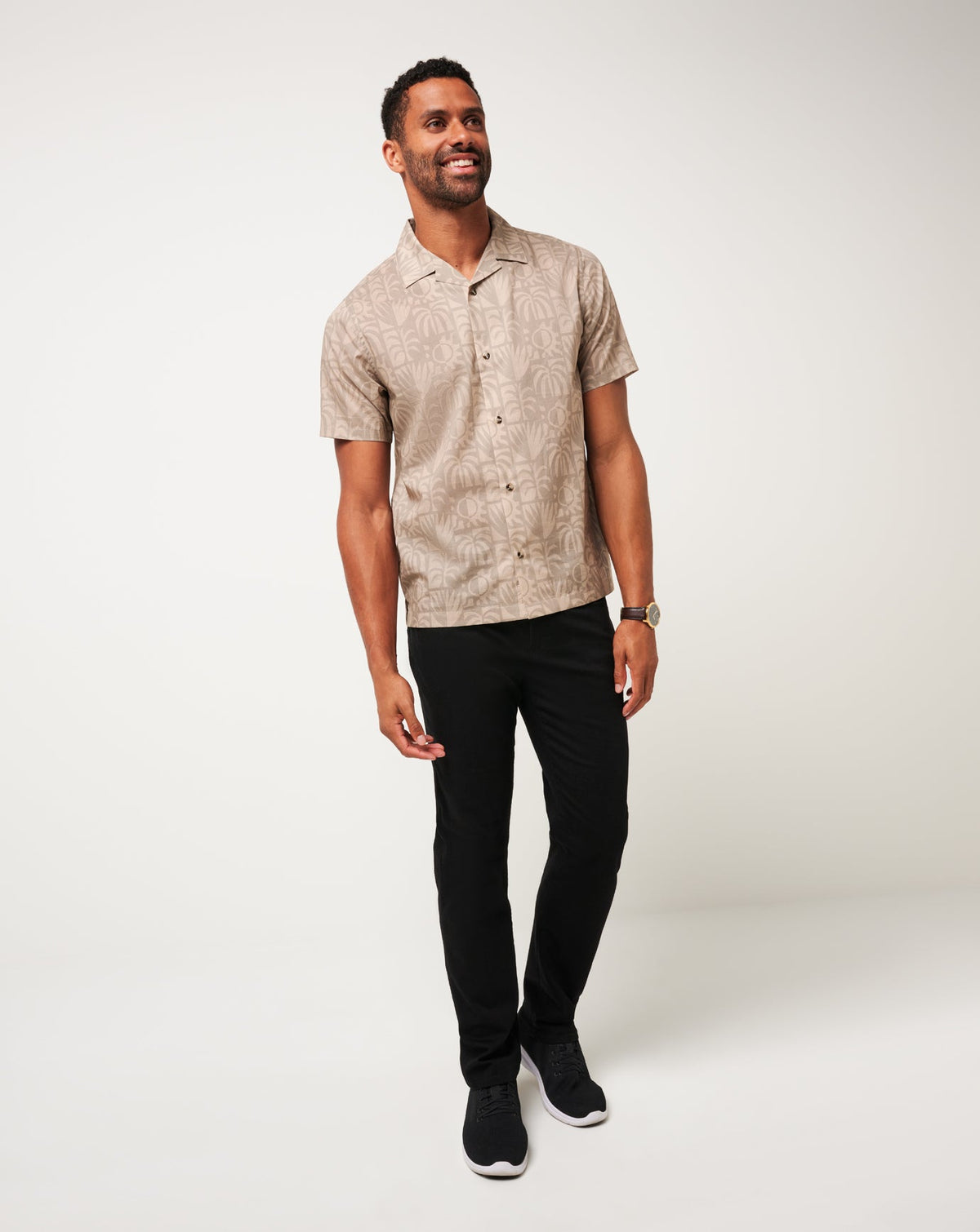 Desert Sun Button-Up Italian Sand | Travis Mathew