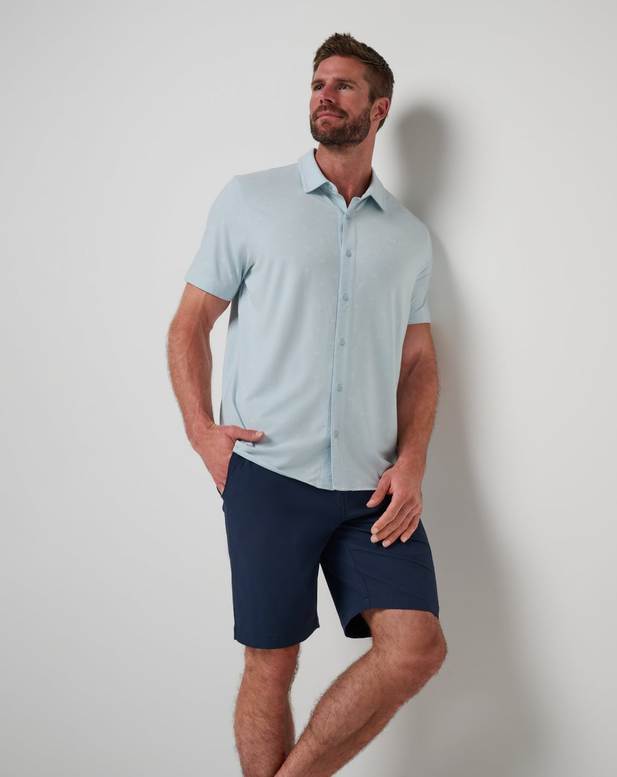 Shore Of It Button-Up Azzurro | Travis Mathew