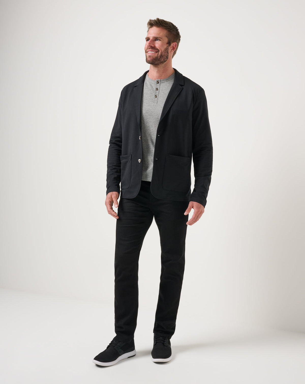 Stretchknit Blazer Black | Travis Mathew