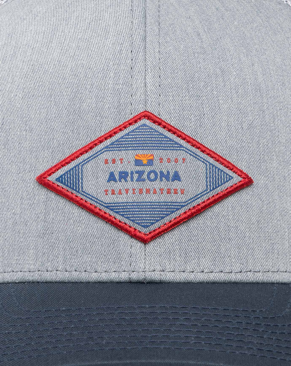 Bellville Az Snapback Hat Heather Grey | Travis Mathew