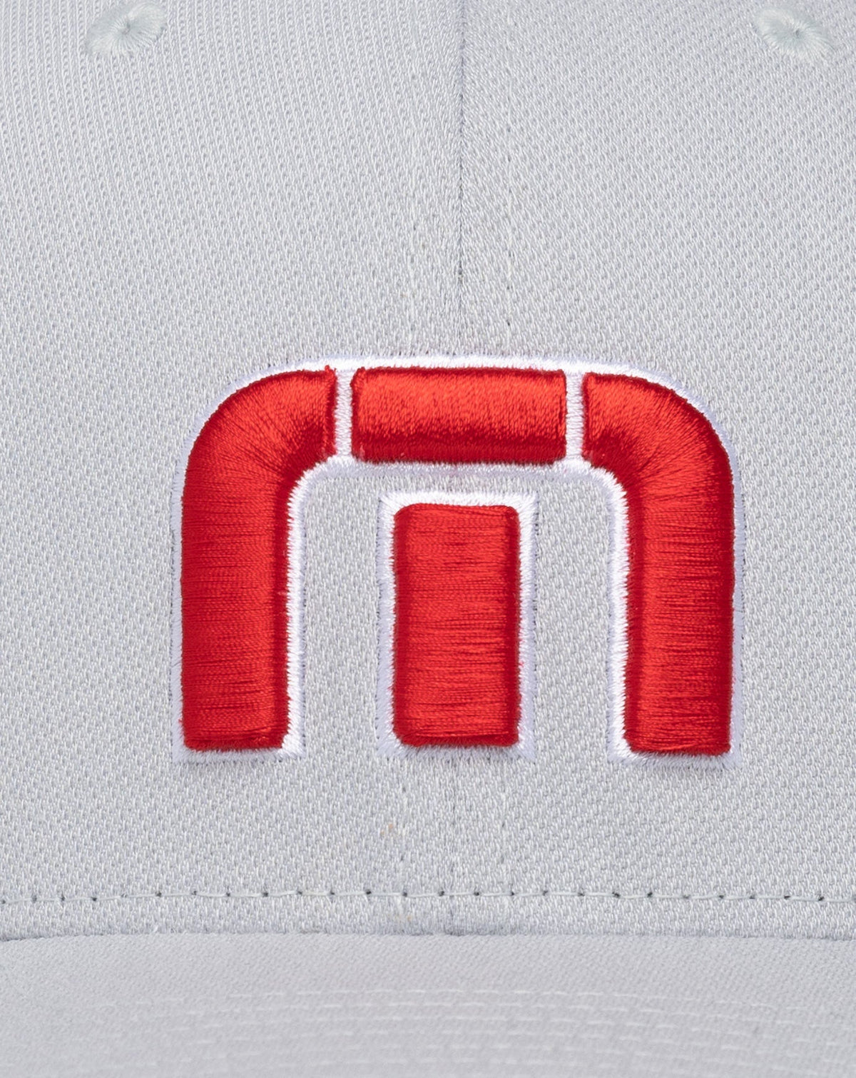 Red White Iconic Snapback Hat Heather Grey | Travis Mathew
