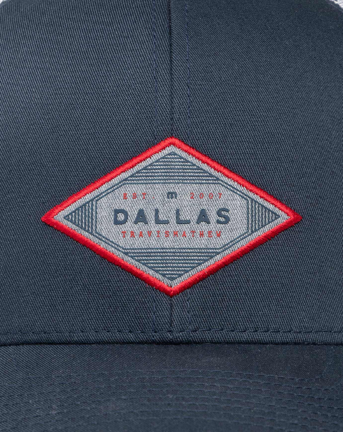 Bellville Dallas Snapback Hat Navy | Travis Mathew