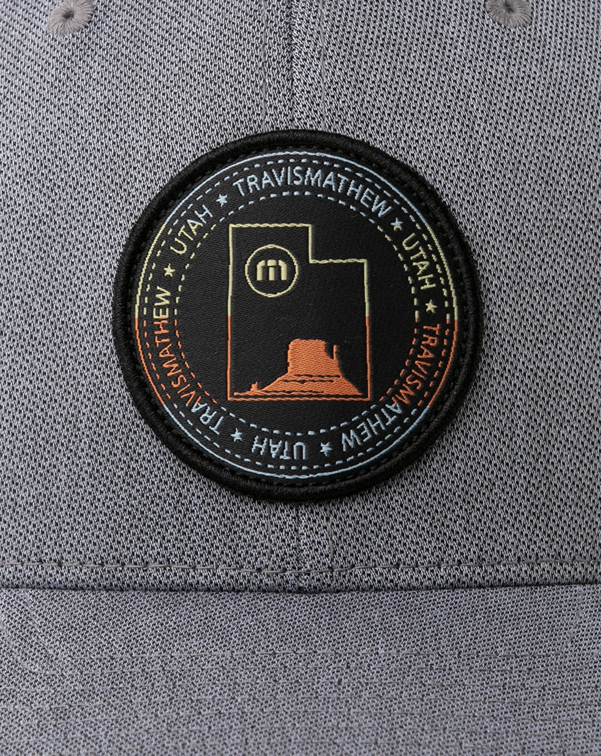 Four Corners Fitted Hat Heather Quiet Shade | Travis Mathew