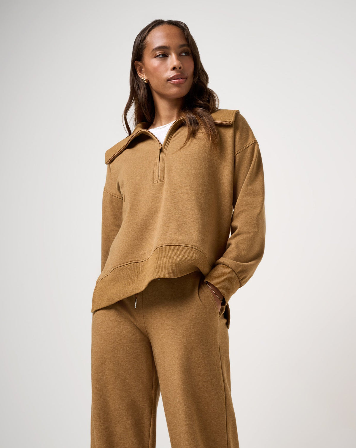 Save The Day Cloud Half Zip 2.0 Heather Spice | Travis Mathew