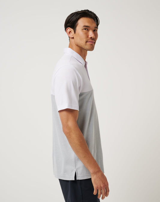 ASU Drop Back Polo White/Heather Grey | Travis Mathew
