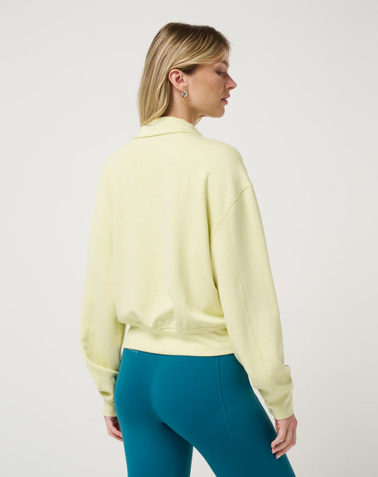 Overnight Trip Half Zip Heather Limeade | Travis Mathew