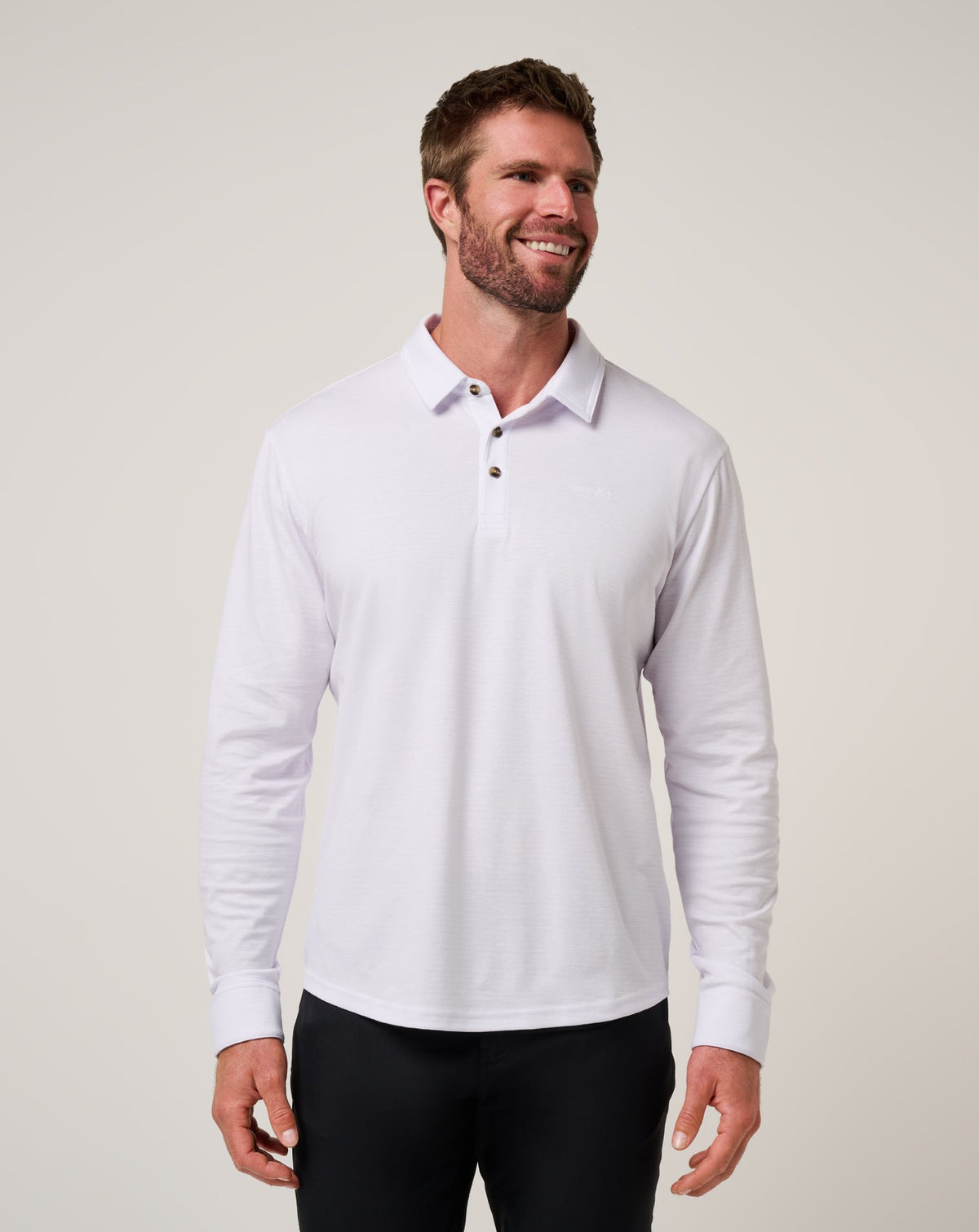 The Zinna 2.0 Long Sleeve Polo White | Travis Mathew