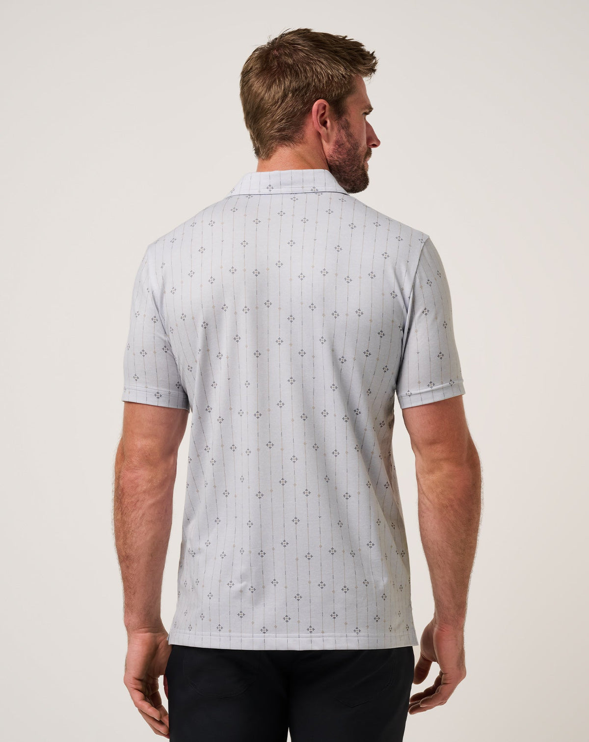Featherweight Deco Polo Heather Light Grey | Travis Mathew