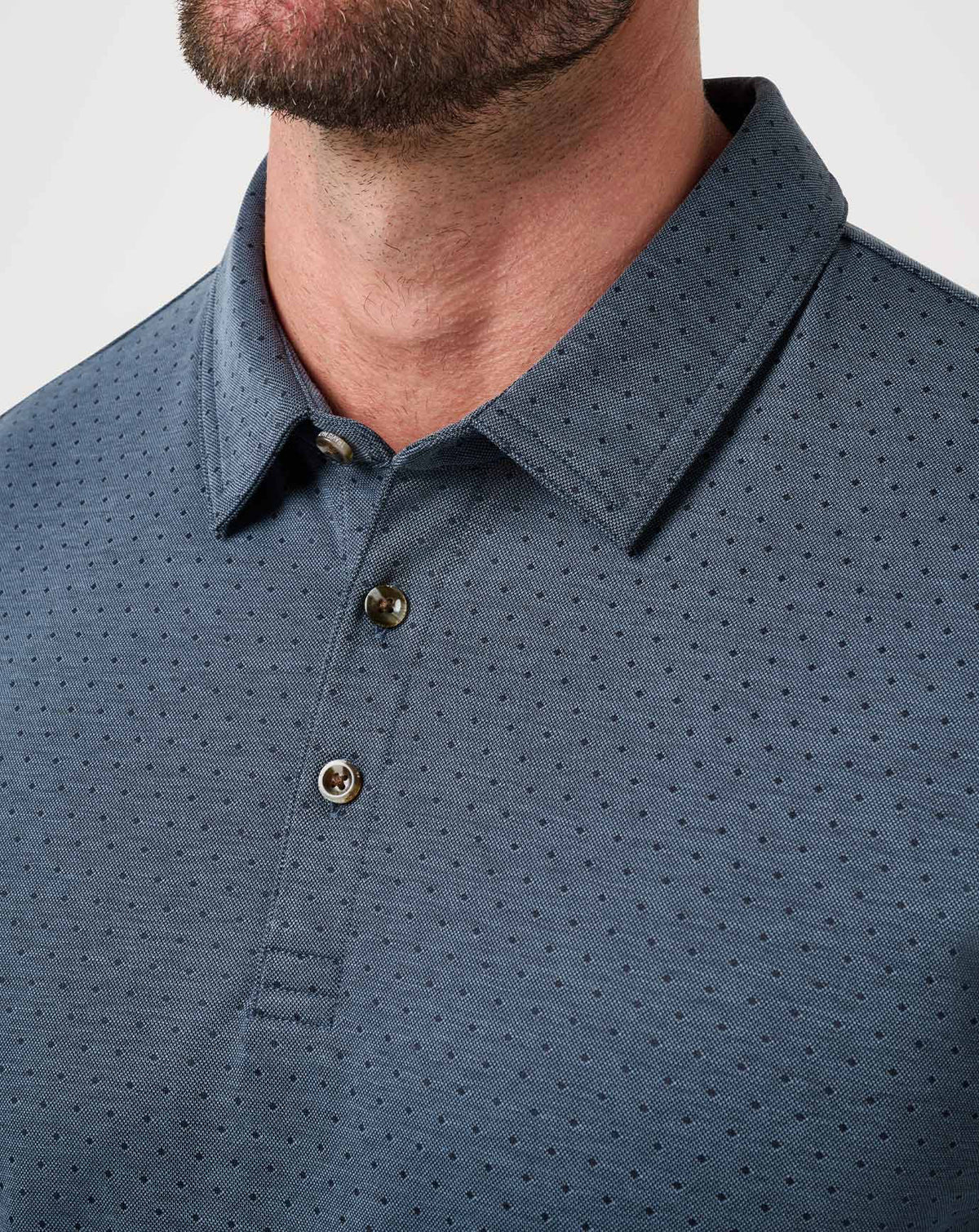 Handsome Town Long Sleeve Polo Navy | Travis Mathew