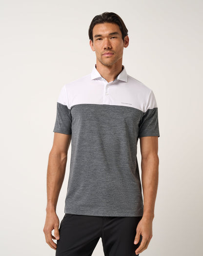 Heater Pro Color Block Polo White | Travis Mathew