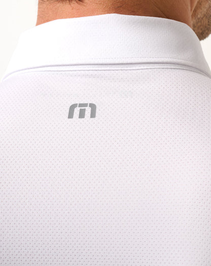 Heater Pro Color Block Polo White | Travis Mathew