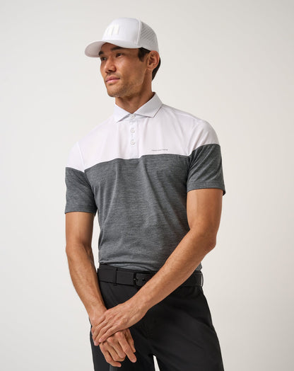 Heater Pro Color Block Polo White | Travis Mathew