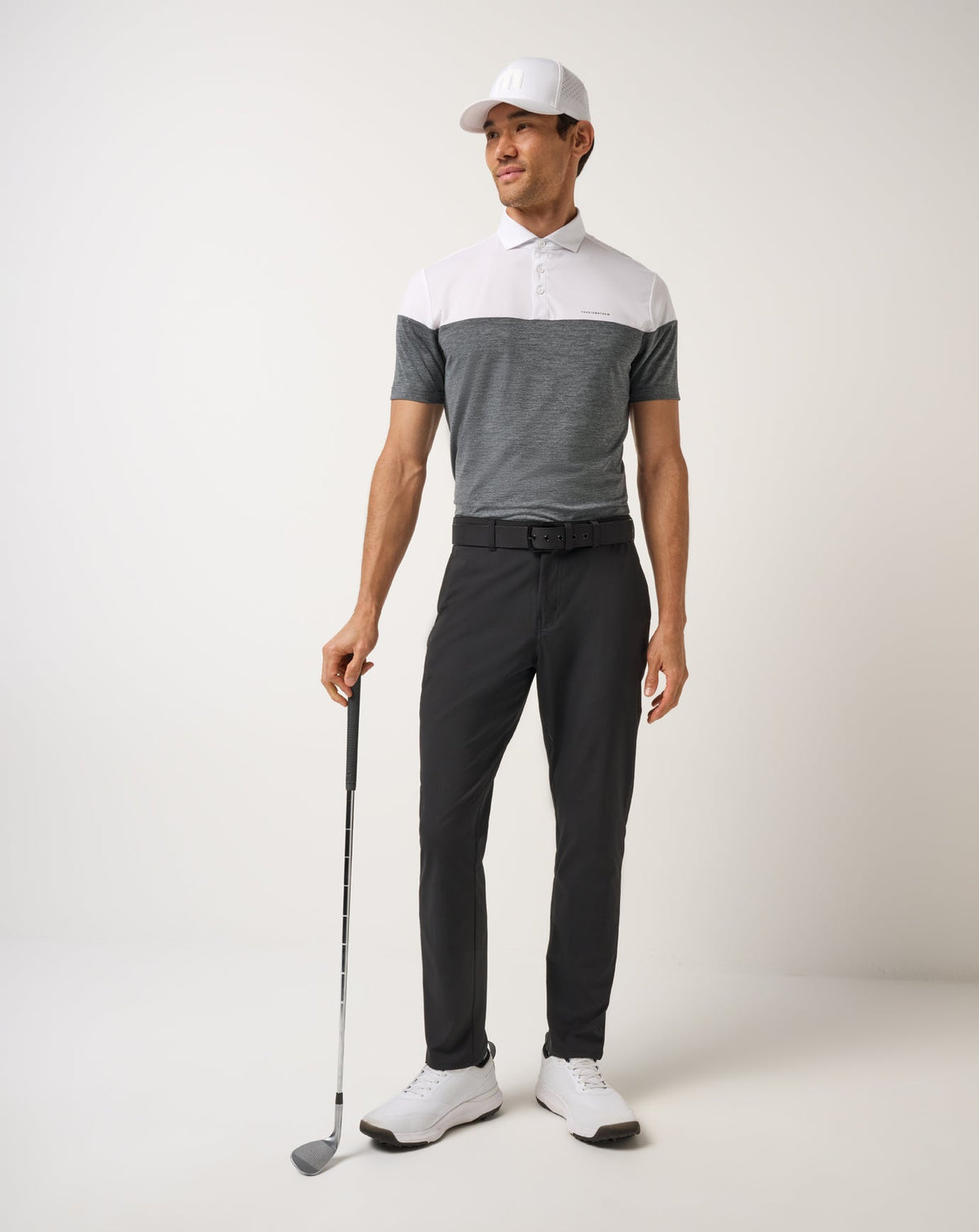 Heater Pro Color Block Polo White | Travis Mathew