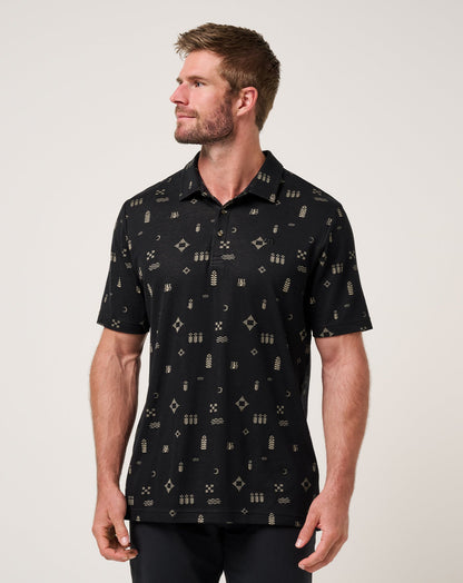 Weather Patterns Polo Black | Travis Mathew