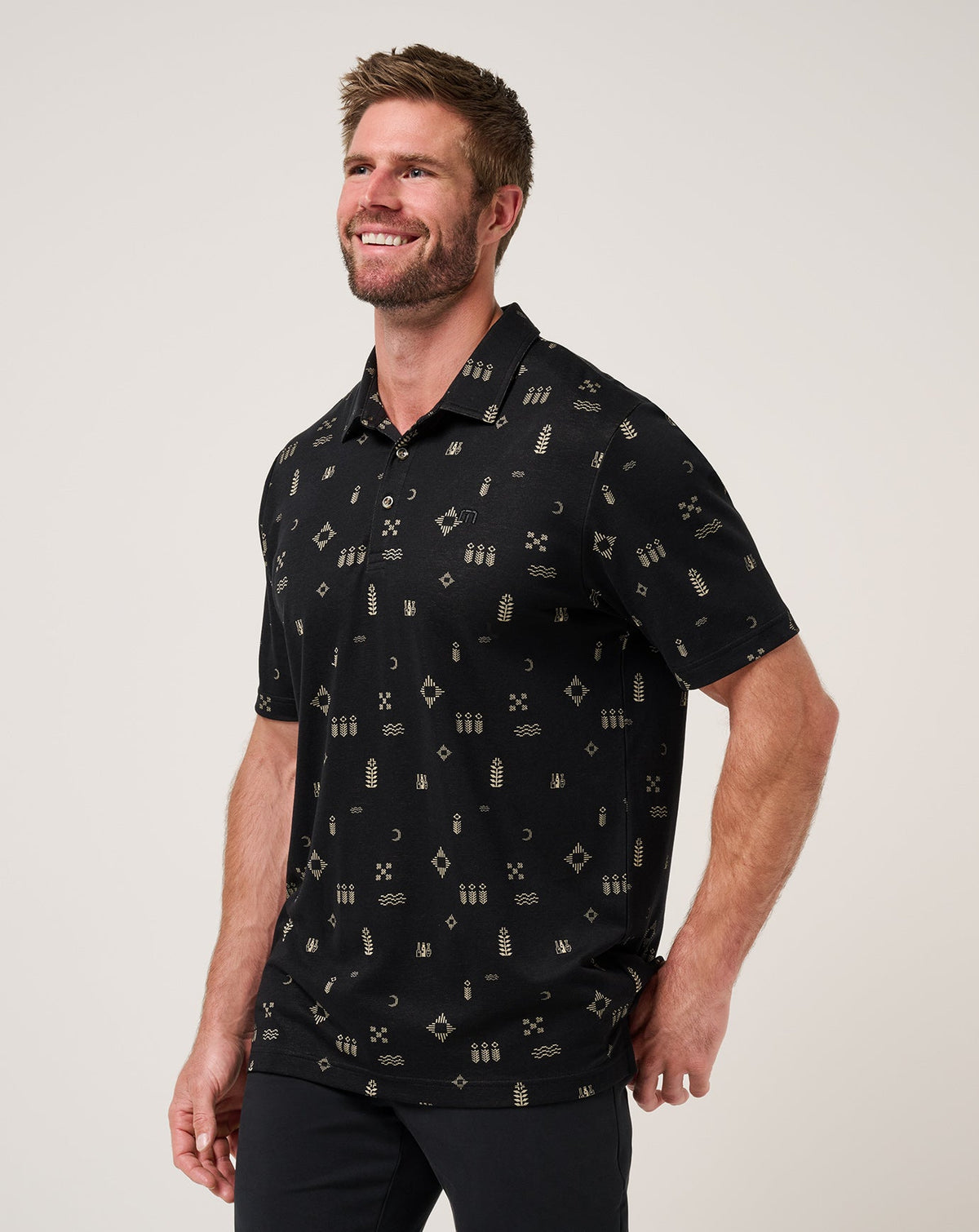 Weather Patterns Polo Black | Travis Mathew