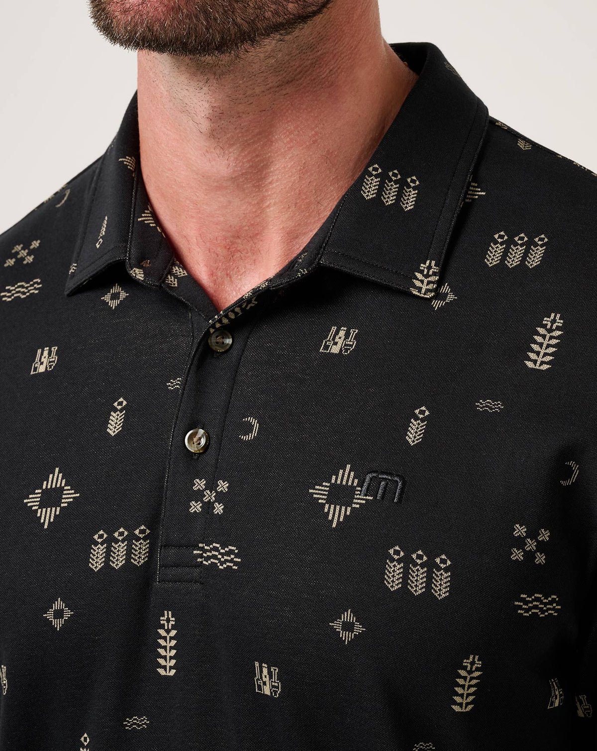 Weather Patterns Polo Black | Travis Mathew
