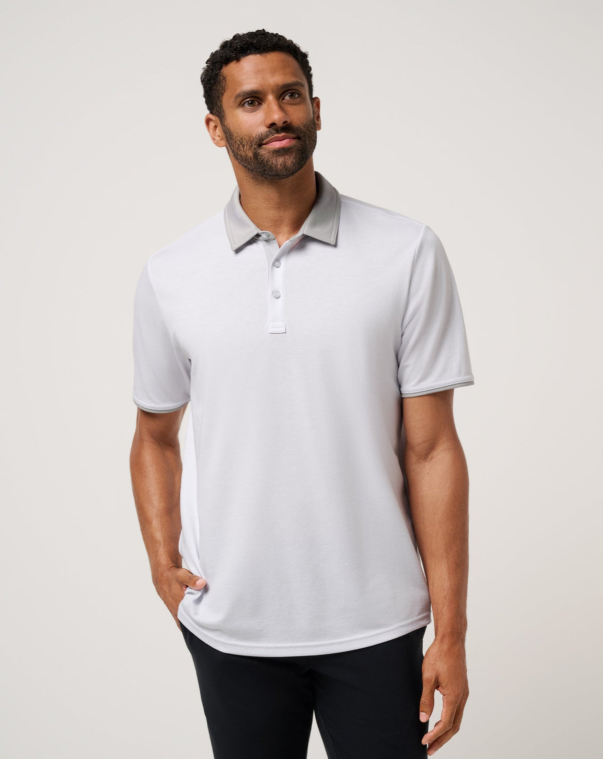 All Day Social Club Polo White | Travis Mathew