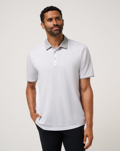 All Day Social Club Polo White | Travis Mathew
