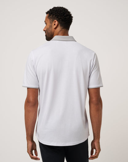 All Day Social Club Polo White | Travis Mathew