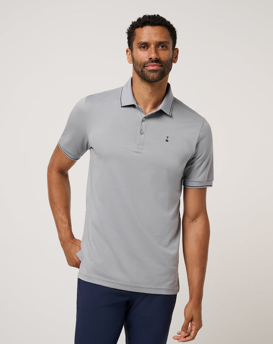 Happier Hour Polo Light Grey | Travis Mathew
