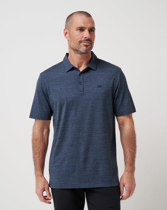 The Heater Polo Vintage Indigo/Black | Travis Mathew