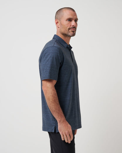The Heater Polo Vintage Indigo/Black | Travis Mathew