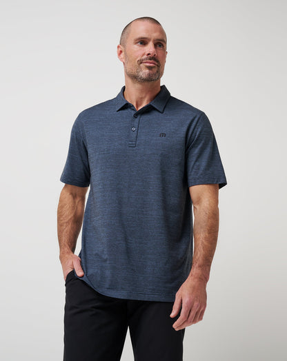 The Heater Polo Vintage Indigo/Black | Travis Mathew