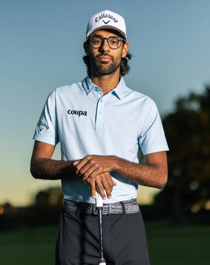 The Heater Polo Heather Dream Blue | Travis Mathew